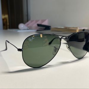 RayBan Aviator Black Sunglasses
